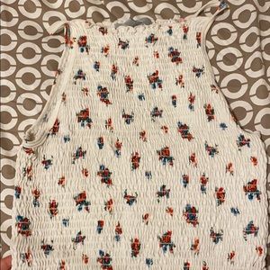 White flower halter top